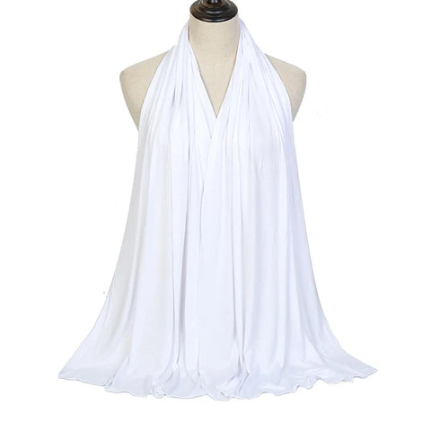 Soft Modal Cotton Jersey Hijab Scarf - Long Muslim Scarf for Women