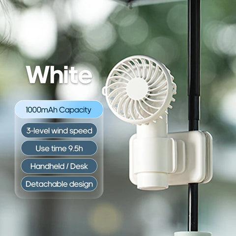 Portable Multifunctional Mini Clip Fan - USB Rechargeable Handheld Cooling Solution