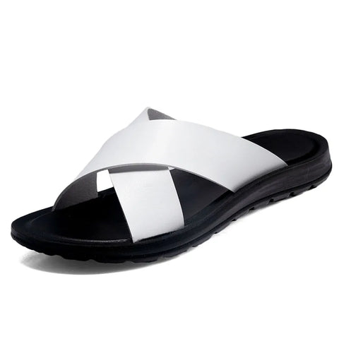 Italian Leather Slippers For Men 2024