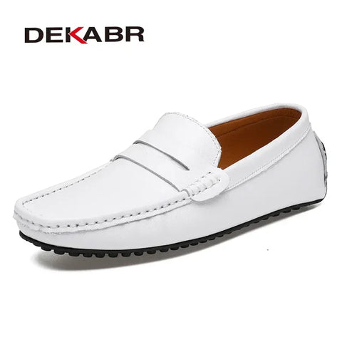 DEKABR Herren-Modische Loafer – Klassische Freizeit-Loafer aus Leder