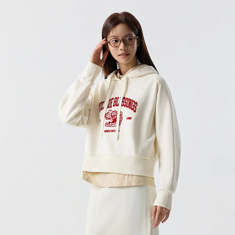 Semir Women's Short Style Printed Hoodie