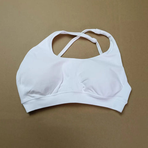 NCLAGEN Asymmetric Sports Bra Gym Top for Women - High Support Halter Backless Fitness Activewear