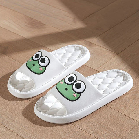 Summer Beach Slides - Cartoon Frog Non-Slip Slippers