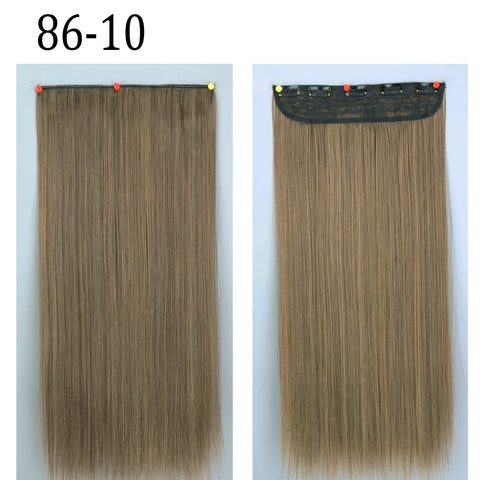 Long Straight Hairstyle 5 Clip Natural Hair Extension