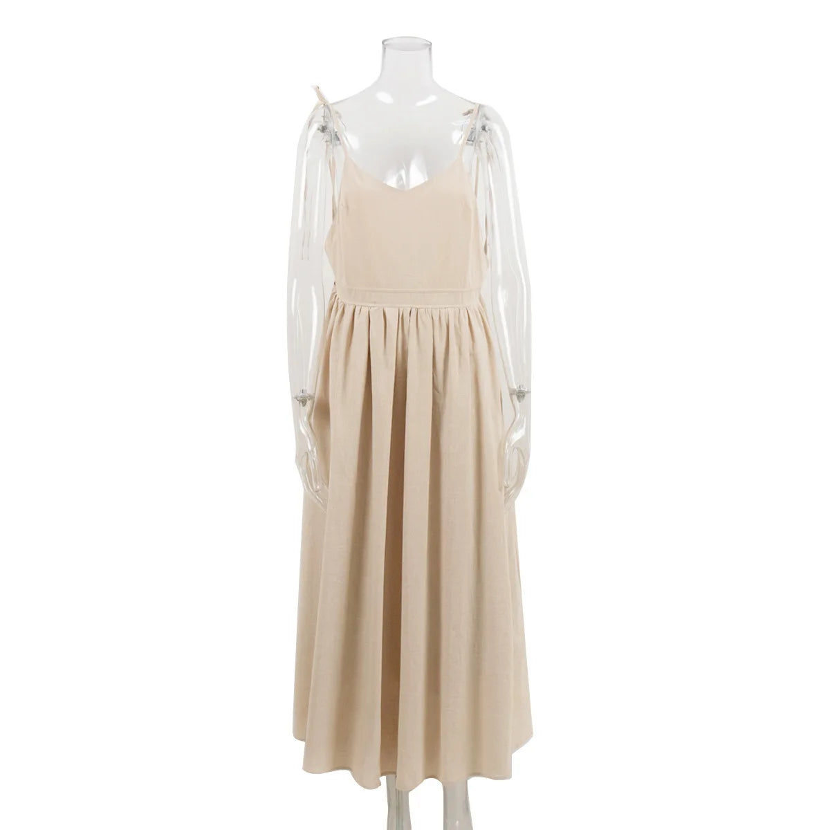 TARUXY Sexy Backless Beach Dress for Women - Elegant V Neck Maxi Sundress