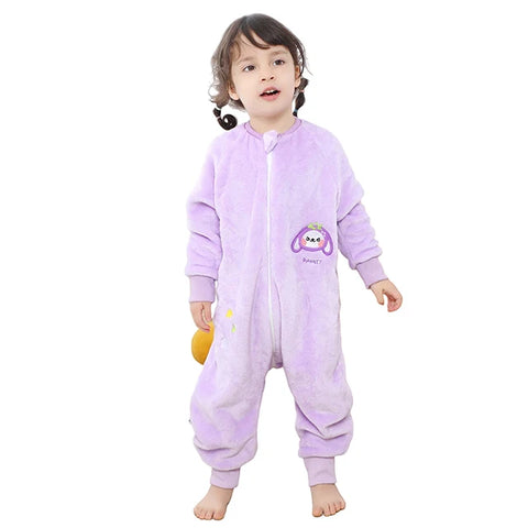 MICHLEY Cartoon Flannel Baby Sleeping Bag Sack