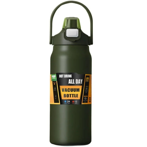 304 Stainless Steel Thermos with Straw - 800/1000/1200/1500ML Vacuum Flask for Hot and Cold Drinks