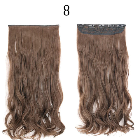 Long Straight Hairstyle 5 Clip Natural Hair Extension