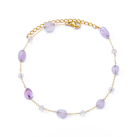 Elegant Zircon Flowers Bracelet for Women and Girls – Luxury Gold Color Stainless Steel Plant Charm Jewelry