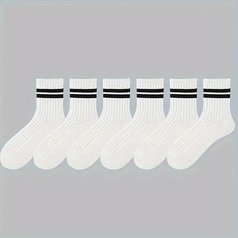Men's Casual Striped Socks - 6/10/15/20 Pairs