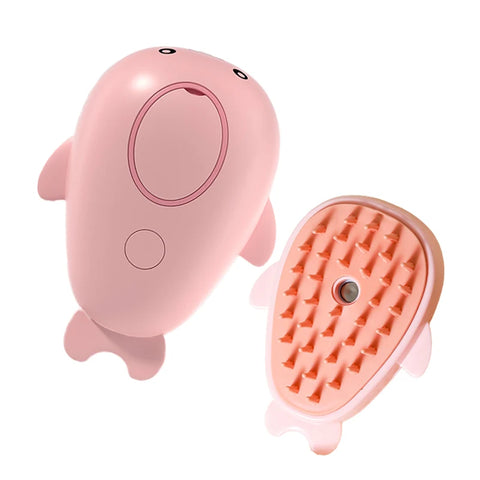 3-in-1 Electric Pet Brush - Cat & Dog Grooming with Spray & Massage