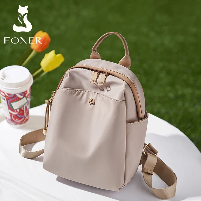 FOXER Small Lady Preppy Style Backpack - Chic High Capacity Handbag