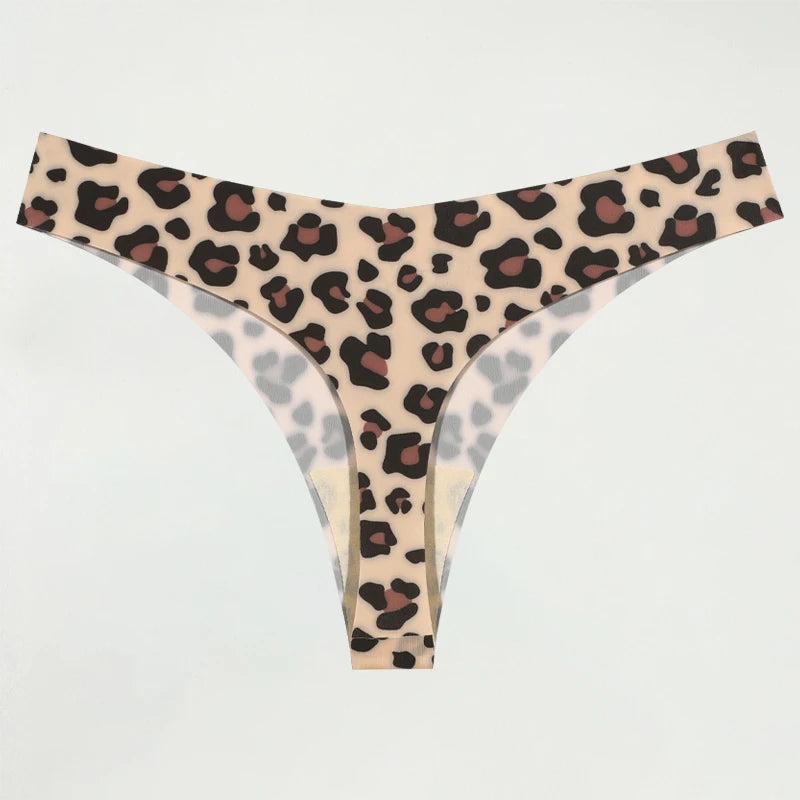 Ultra-Thin Seamless Women's Thongs with Sexy Graphics