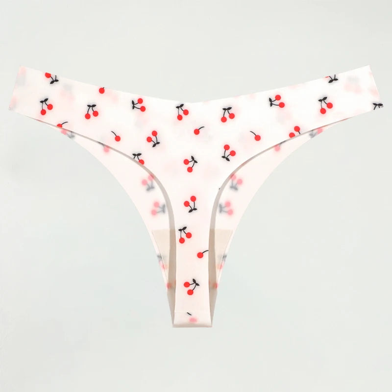 Ultra-Thin Seamless Women's Thongs with Sexy Graphics