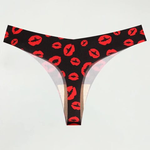 Ultradunne naadloze damesstrings met sexy graphics