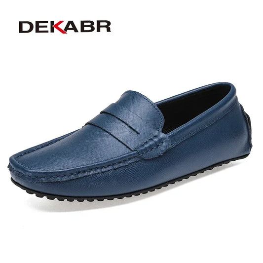 DEKABR Herren-Modische Loafer – Klassische Freizeit-Loafer aus Leder