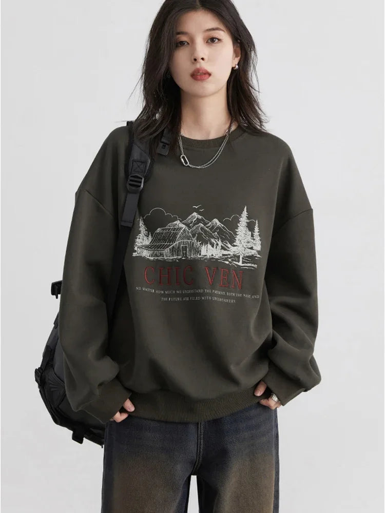 CHIC VEN Women Oversized Sweatshirt