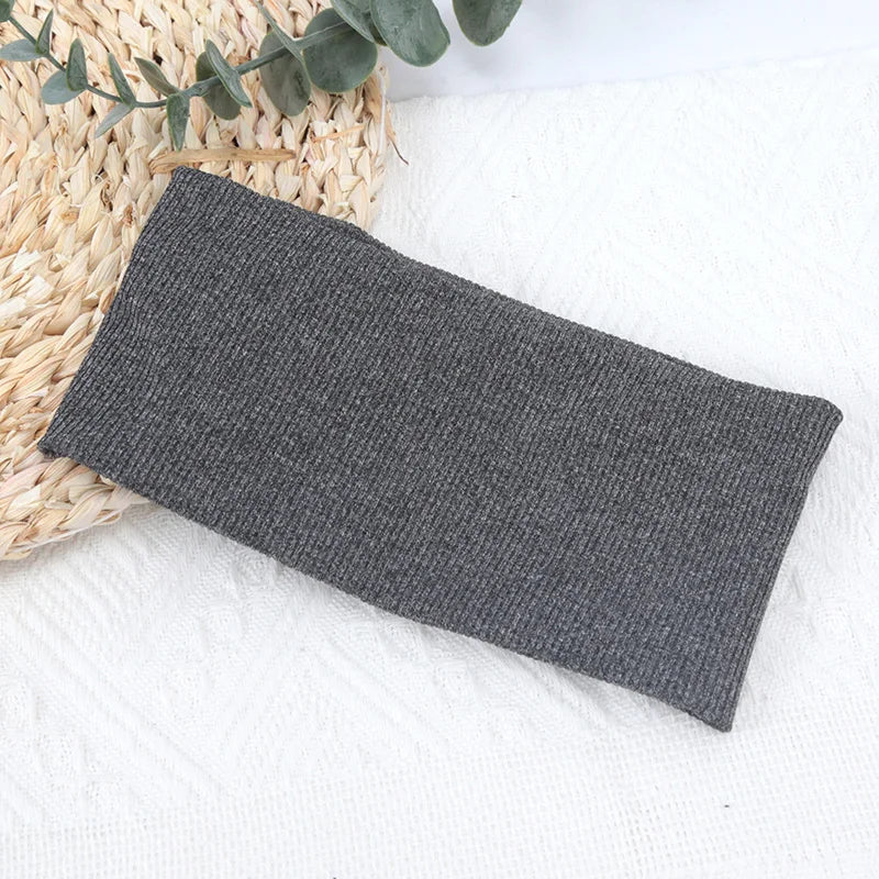 Elastic Solid Color Hair Bands for Fitness, Yoga & Sports - Unisex Headbands