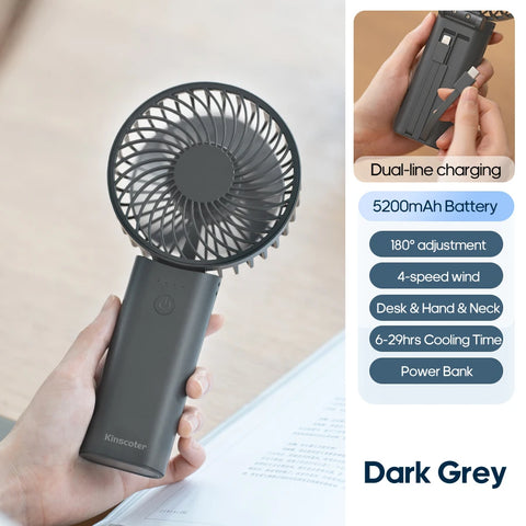 Newest Foldable Handheld Fan - 5200mAh Rechargeable Portable Cooling Fan
