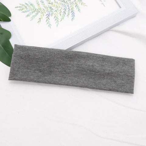 Elastic Cotton HairBand Fashion Headbands for Women and Men - Solid Running, Fitness, Yoga, and Makeup Accessories