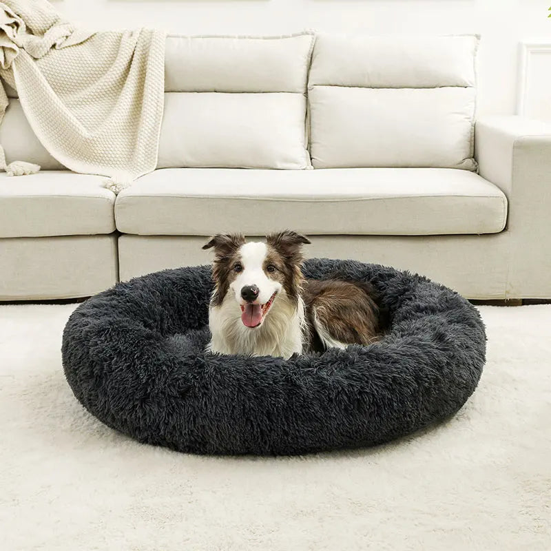 Soft Plush Dog and Cat Bed - Cozy Pet Sleeping Sofa