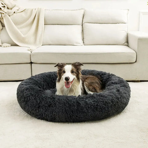 Zacht pluchen honden- en kattenbed - Gezellige slaapbank voor huisdieren