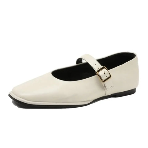 AIYUQI Mary Jane Shoes - Genuine Leather Ballet Flats for Women