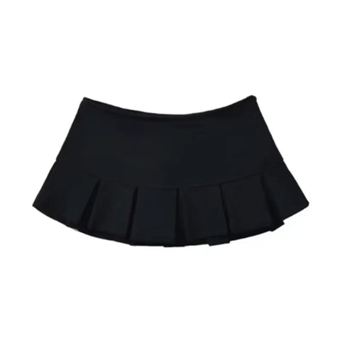 Mooyufon Y2K minirok voor dames - lichtgrijze vintage A-lijn geplooide rok 