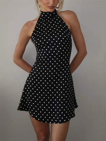 Sexy rugloze mini-jurk met vetersluiting - Trendy zomermode voor dames