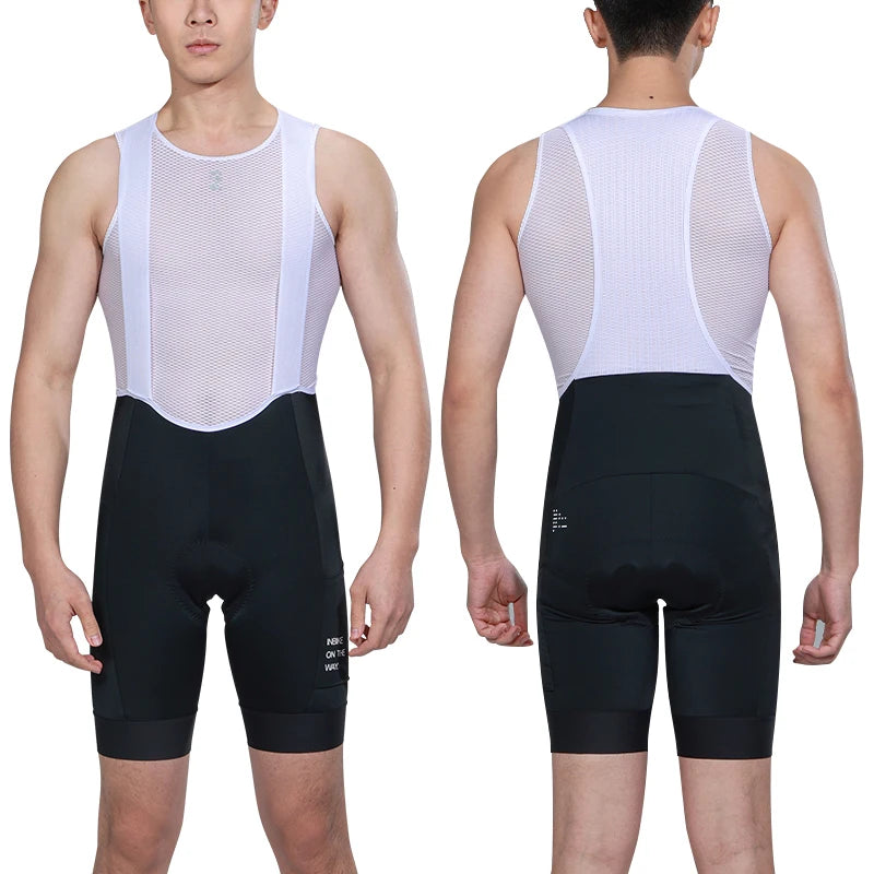 INBIKE Zomerfietsbroek met bretels - 3D gevoerde MTB- en racefietsbroek voor heren