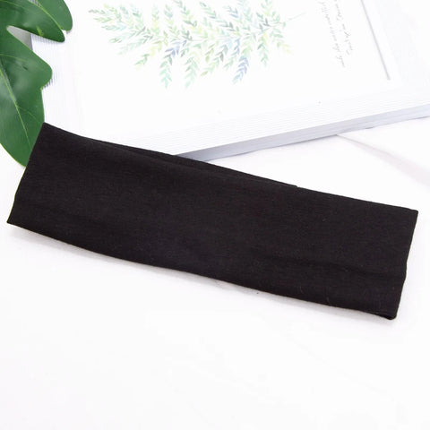 Elastic Cotton HairBand Fashion Headbands for Women and Men - Solid Running, Fitness, Yoga, and Makeup Accessories