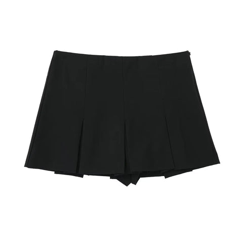 MUJER 2025 High Waist Plooirok Shorts voor Dames - Casual Zomer Mini Skort