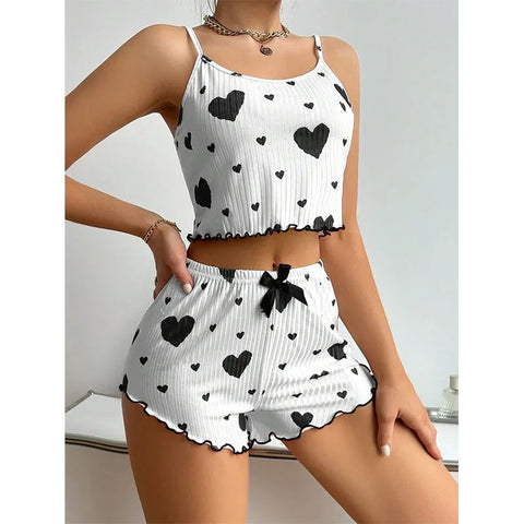 Dames pyjamaset nachtkleding 2 stuks