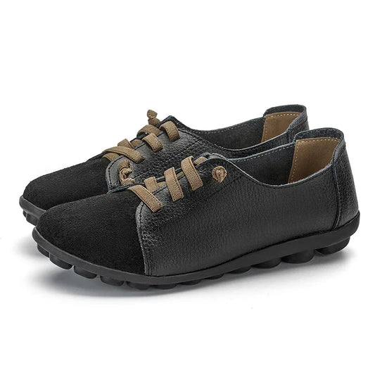 WOIZGIC Women's Genuine Leather Loafers Ballerina Flats