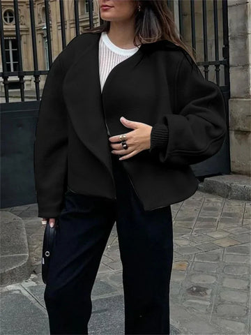 Trendix Winter Faux Wool Cardigan Jacket - Stijlvolle Casual Reversjas voor Dames 