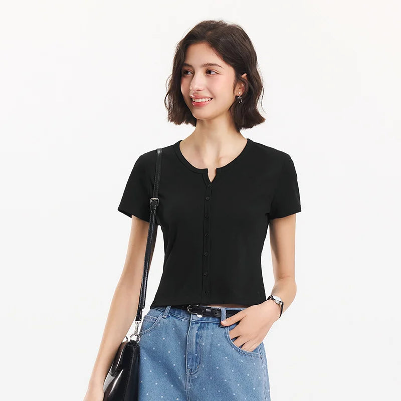 Semir Cropped T-shirt met korte mouwen voor dames