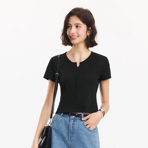 Semir Cropped T-shirt met korte mouwen voor dames