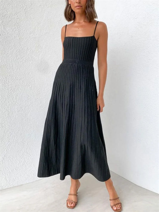 Tossy Backless Ribbed Maxi Dress for Women - Summer Holiday Party Bodycon Maternity Dress