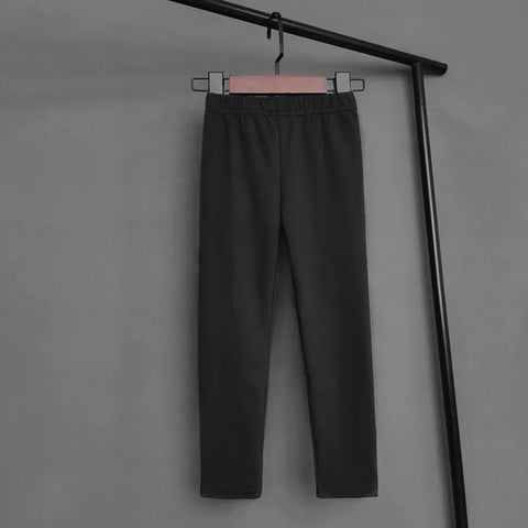 Kids Solid Color Stretch Pants