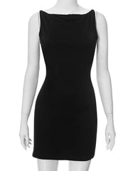 Women's Sleeveless Mini Wrap Dress Y2K Basic Casual Fashion Summer Outfit