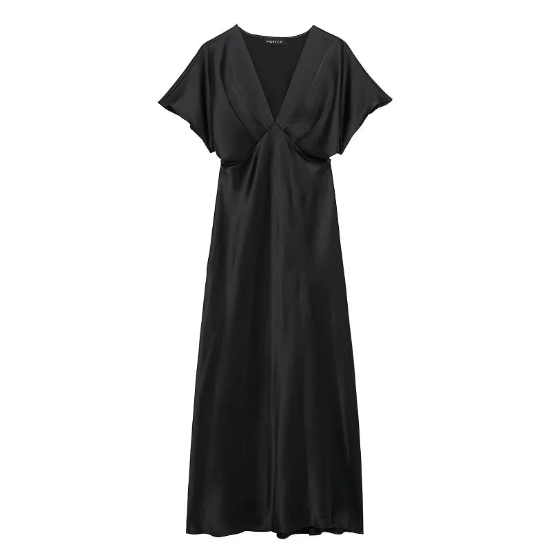 MUJER 2025 Satin Long Dress for Women