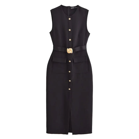 MUJER 2025 Dames Zomer Midi-jurk