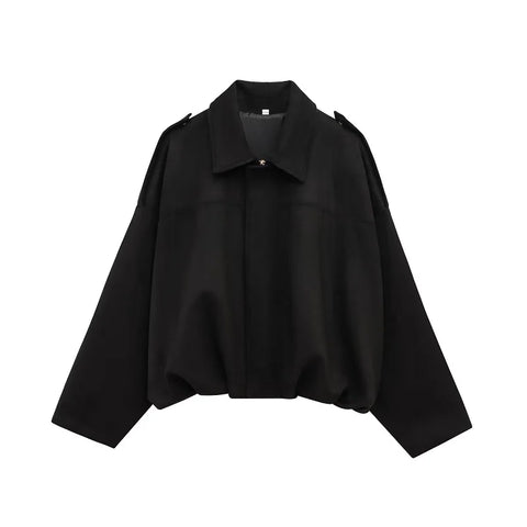 MUJER 2025 Suède Bomberjacks voor Dames - Oversized Streetwear Zip Jassen