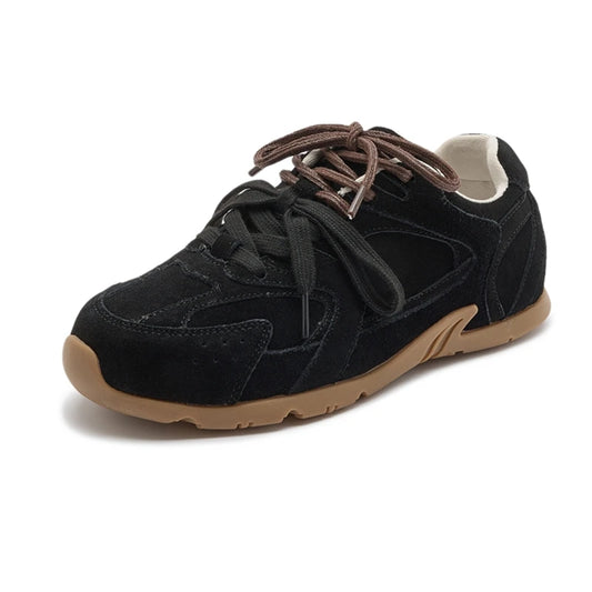 AIYUQI Women Sneakers - Genuine Leather Retro Training Shoes