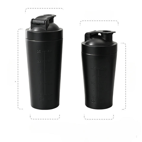 1pcs Stainless Steel Protein Powder Shaker Bottle - Leak Proof for Gym Fitness & Sport