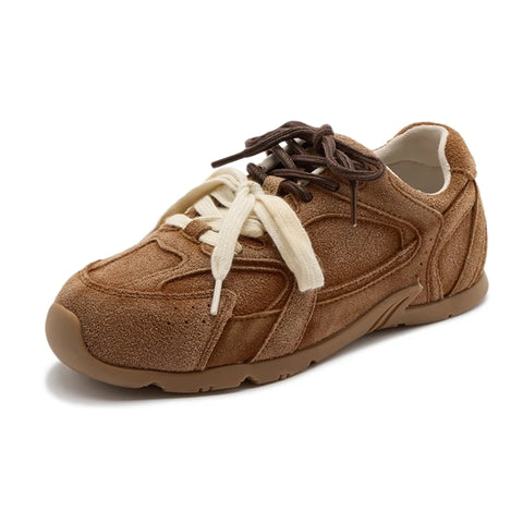 AIYUQI Dames Sneakers - Echte Leren Retro Trainingsschoenen