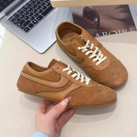 Duitse trainingsschoenen voor dames - Retro sneakers van echt leer
