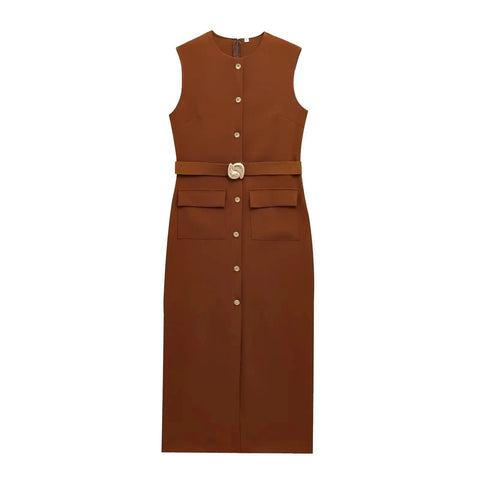 MUJER 2025 Dames Zomer Midi-jurk