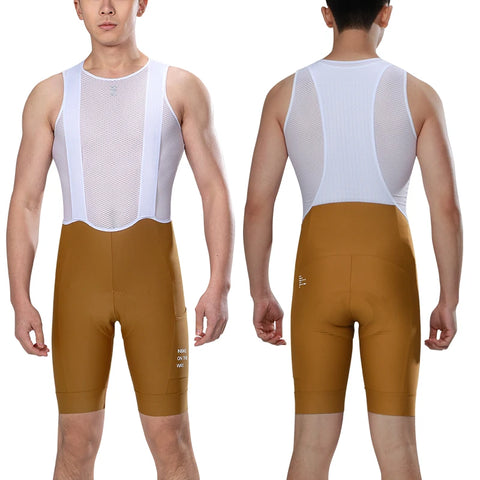 INBIKE Zomerfietsbroek met bretels - 3D gevoerde MTB- en racefietsbroek voor heren