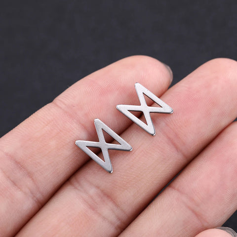 Skyrim Nordic Runes Letter Earring Amulet - Stainless Steel Stud Jewelry for Women and Girls